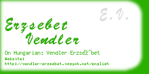 erzsebet vendler business card